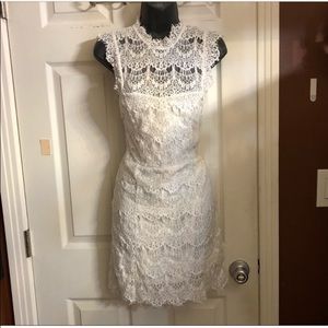 White Free People bodycon lace dress